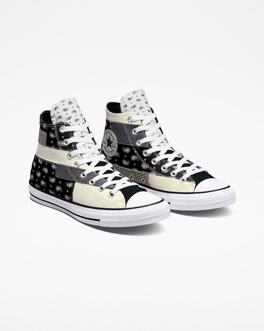 Tenisi Inalti Barbati Converse Chuck Taylor All Star Hacked Patterns Bej Negrii Albi | RO AC13YG635